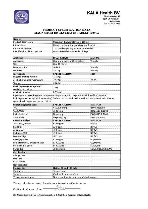 Magnesium Bisglycinat Tabletten 100 mg 3 Magnesium Bisglycinat Tabletten 100 mg – Bild 3